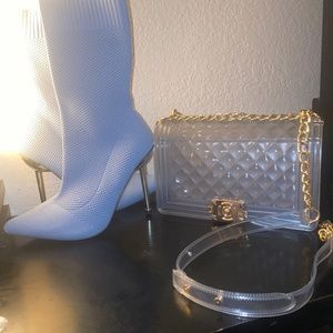 Cape Robbin baby blue Stiletto Ankles booties